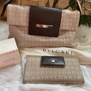 BVLGARI shoulder bag and wallet in good condition with dust bag.Like brand new